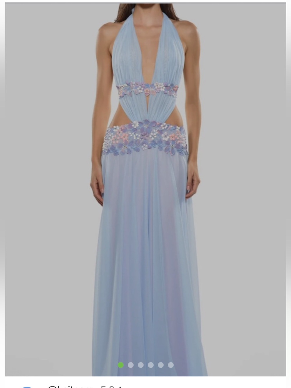 Ema Savahl ENGLISH GARDEN HALTER GOWN